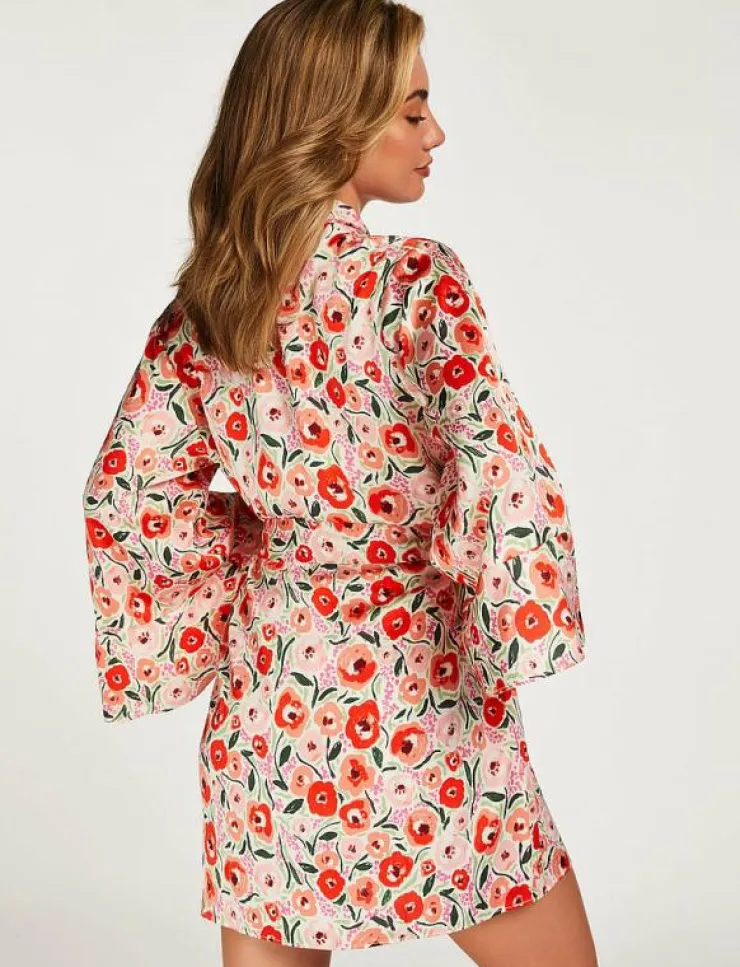 Hunkemöller Kimono Satin Funky Floral - Kimonos|Kvinnor Kimonos