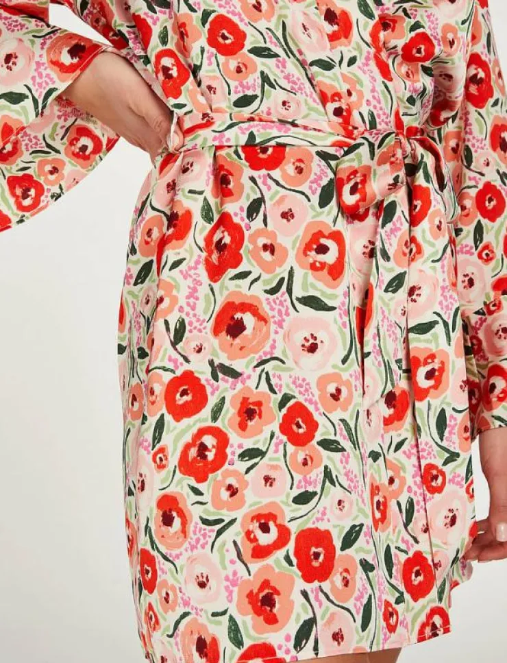 Hunkemöller Kimono Satin Funky Floral - Kimonos|Kvinnor Kimonos