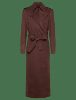 Kvinnor Bardot Jackor & Kappor|KIRA VEGAN SUEDE TRENCH COAT - Trenchcoats