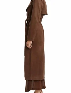 Kvinnor Bardot Jackor & Kappor|KIRA VEGAN SUEDE TRENCH COAT - Trenchcoats