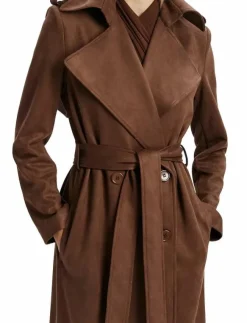 Kvinnor Bardot Jackor & Kappor|KIRA VEGAN SUEDE TRENCH COAT - Trenchcoats