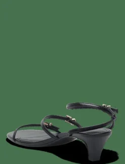 Kvinnor Mango Sandaler|Högklackade Skor|Kitten-heel sandals with buckle - Sandaler
