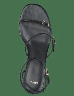 Kvinnor Mango Sandaler|Högklackade Skor|Kitten-heel sandals with buckle - Sandaler
