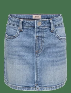Barn Kids Only Klänningar & Kjolar|KMGSMILLA FLOWER SKIRT DNM AZG - Jeanskjol
