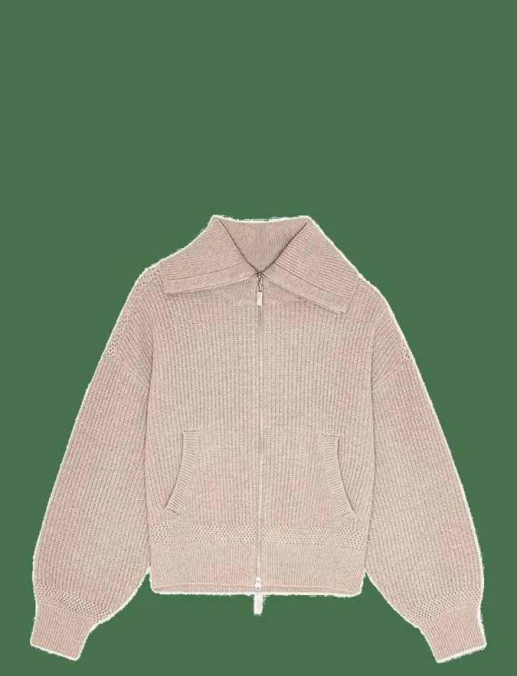 REMAIN Birger Christensen KNITTED CROPPED BOMBER - Mellanlager|Kvinnor Sweatshirts|Stickat