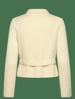 Kvinnor Mango Jackor & Kappor|Knitted jacket with belt and buckle - Ulljackor