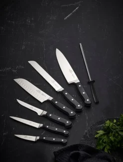 Lion Sabatier Knivset Pluton 7 delar Stål/Svart - Knivset| Köksknivar & Knivtillbehör