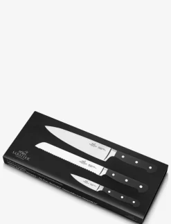 Lion Sabatier Köksknivar & Knivtillbehör|Knivset Pluton 3 delar Stål/Svart - Knivset