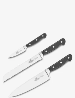 Lion Sabatier Köksknivar & Knivtillbehör|Knivset Pluton 3 delar Stål/Svart - Knivset