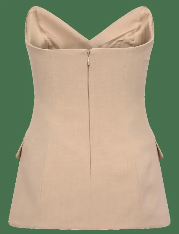 Kvinnor Bardot Kavajer|KYLIAN BUTTON FRONT TOP - Linnen