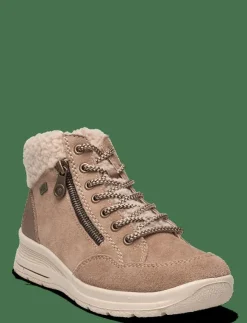 Kvinnor Rieker Varmfodrade Stövlar|L7701 - Platta ankelboots
