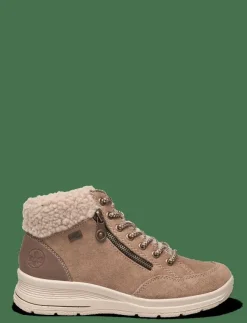 Kvinnor Rieker Varmfodrade Stövlar|L7701 - Platta ankelboots