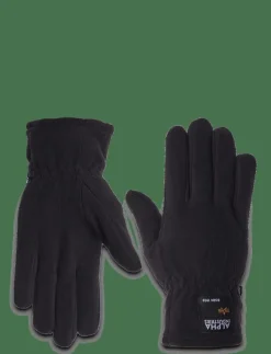 Alpha Industries Label Fleece Gloves - Fingervantar| Handskar