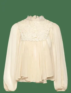 Mango Lace combination blouse - Långärmade blusar|Kvinnor Blusar & Skjortor