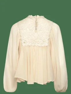 Mango Lace combination blouse - Långärmade blusar|Kvinnor Blusar & Skjortor