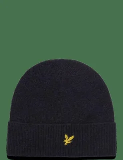 Lyle & Scott Mössor & Hattar|Lambswool Blend Ribbed Beanie - Mössor