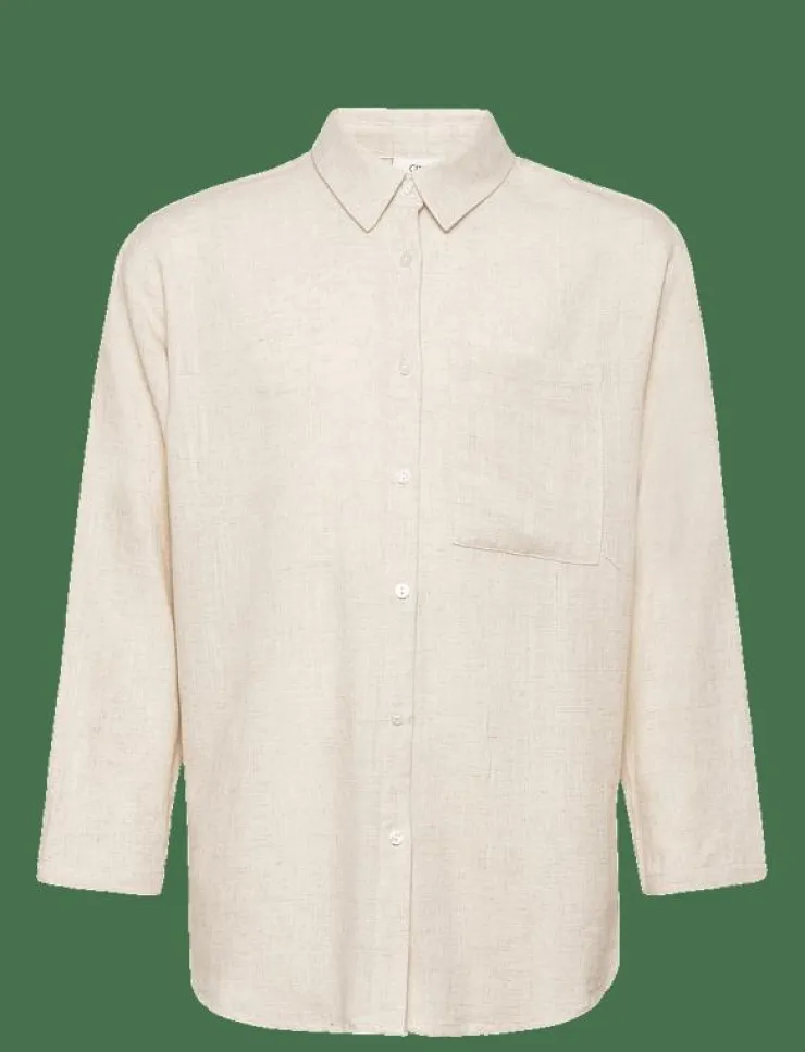Barn Grunt Överdelar|Latti LS Linen Shirt - Långärmad skjorta