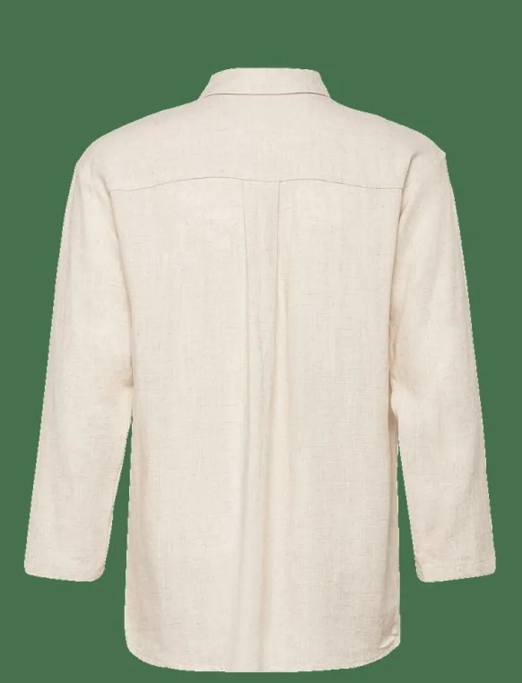 Barn Grunt Överdelar|Latti LS Linen Shirt - Långärmad skjorta