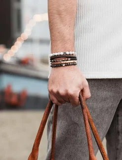 edd. Smycken|Leather/Beads Combo Bracelet - Armband