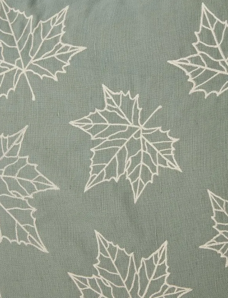 Lexington Home Leaves Embroidered Linen/Cotton Pillow Cover - Kuddfodral| Kuddar & Filtar