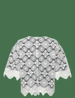 Naja Lauf LEJSE BLOUSE EMBROIDERY - Kortärmade blusar|Kvinnor Blusar & Skjortor