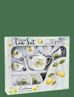 Barbo Toys Lemon 12 pcs porcelain tea set - Leksakskök & Tillbehör|Barn Leksakskök & Tillbehör