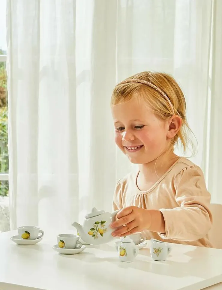 Barbo Toys Lemon 12 pcs porcelain tea set - Leksakskök & Tillbehör|Barn Leksakskök & Tillbehör