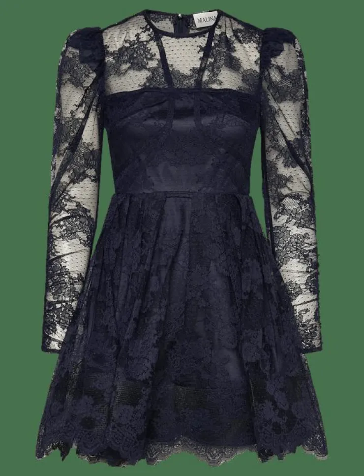 Malina Leoni Lace Mini Dress - Korta klänningar|Kvinnor Plus Size & Curvy|Klänningar