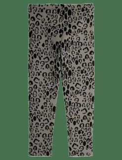 Barn Mini Rodini Basplagg|Leopard aop brushed jersey leggings - Leggings