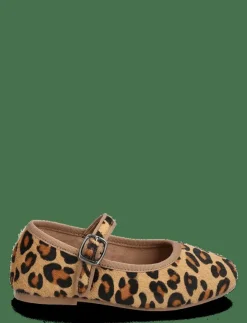 Mango Leopard-print leather ballerinas - Ballerinaskor & Slip-ons|Barn Ballerinaskor & Slip-Ons