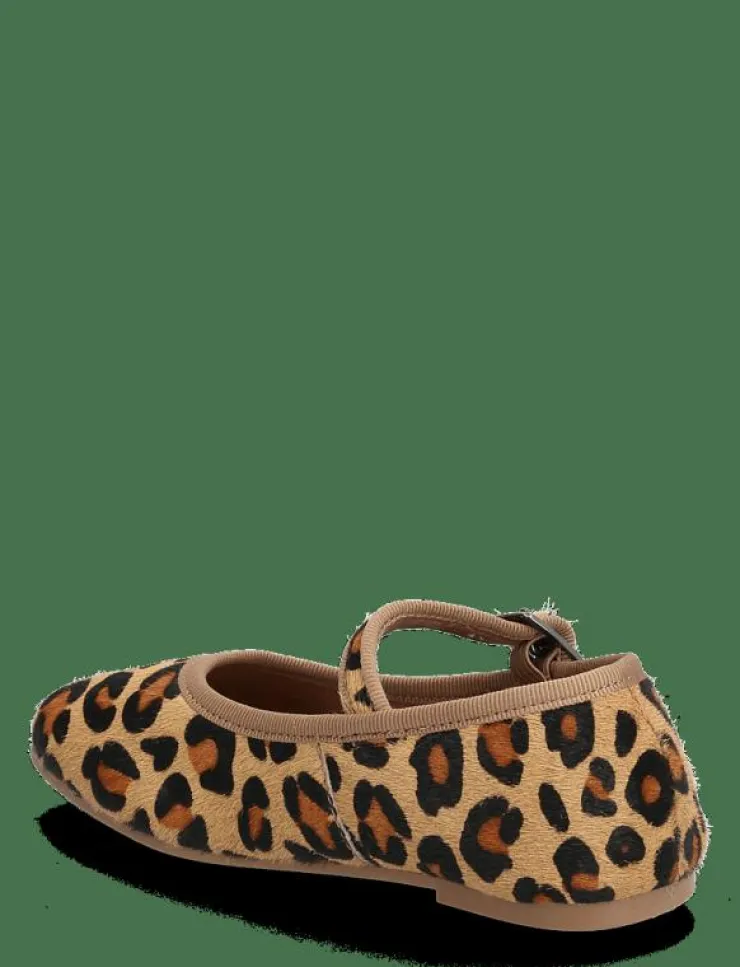 Mango Leopard-print leather ballerinas - Ballerinaskor & Slip-ons|Barn Ballerinaskor & Slip-Ons