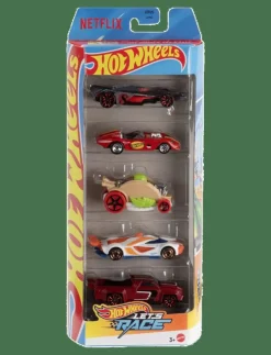 Hot Wheels Let’s Race 5-Pack, Set of 5 1:64 Scale Die-Cast Toy Race Cars from the Netflix Series - Leksaksbil|Barn Leksaksfordon & Bilar