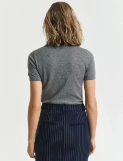 GANT LIGHT KNIT SS C-NECK - T-shirts|Kvinnor T-Shirts & Toppar