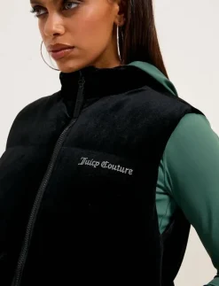 Kvinnor Juicy Couture Västar|LIGHTENING VELOUR GILET - Vadderade västar