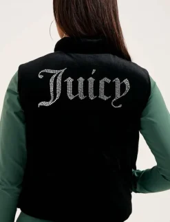 Kvinnor Juicy Couture Västar|LIGHTENING VELOUR GILET - Vadderade västar