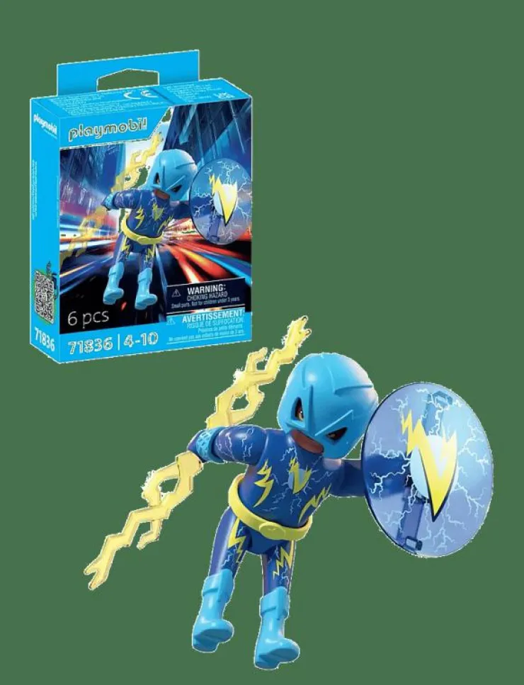 PLAYMOBIL Lightning Super Hero - Actionfigur|Barn Leksaksset & Leksaksfigurer|Playmobil Leksaker