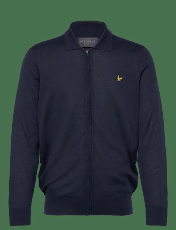 Lyle & Scott Sport Sweatshirts|Lightweight Knitted Collared Cardigan - Stickat
