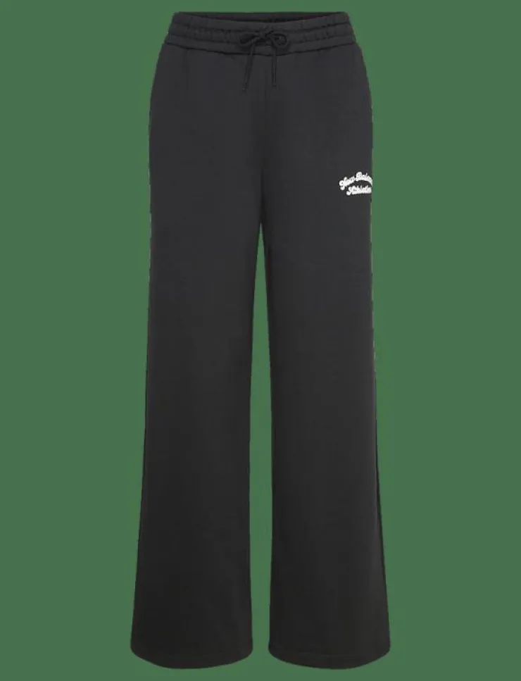 Kvinnor New Balance Mjukisbyxor|Linear Heritage Fleece Wide Leg Pant - Sweatpants