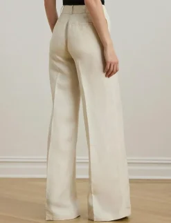 Lauren Ralph Lauren Linen-Blend Twill Wide-Leg Pant - Vida byxor|Kvinnor Byxor