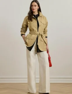 Lauren Ralph Lauren Linen-Blend Twill Wide-Leg Pant - Vida byxor|Kvinnor Byxor