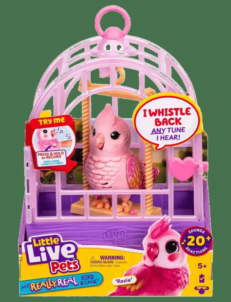 Little Live Pets MY REALLY REAL BIRD & CAGE ROSIE - Interaktivt djur|Barn Interaktiva Djur Och Robotar