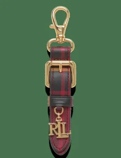 Kvinnor Lauren Ralph Lauren Nyckelringar|Logo Charm Plaid Nappa Leather Key Fob - Nyckelringar