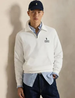 Polo Ralph Lauren Logo Fleece Collared Sweatshirt - Stickat| Stickat