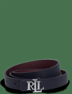 Kvinnor Lauren Ralph Lauren Bälten|Logo Reversible Leather Skinny Belt - Skärp