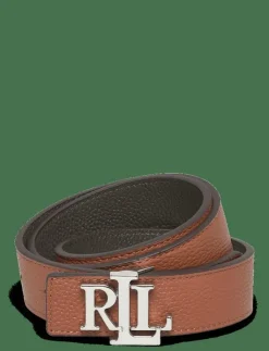 Kvinnor Lauren Ralph Lauren Bälten|Logo Reversible Pebbled Leather Belt - Skärp