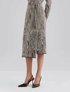 Malina Lois Jacquard Knitted Wrap Midi skirt - Midi kjolar|Kvinnor Kjolar