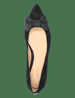 Kvinnor Lauren Ralph Lauren Ballerinaskor|Londyn Bow-Trim Suede Ballet Flat - Ballerinas