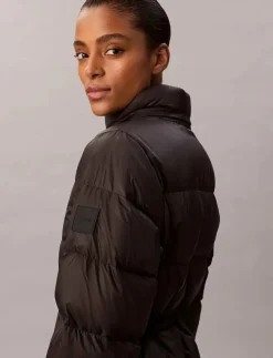 Calvin Klein LONG DOWN JACKET WITH FUR - Dunkappor|Kvinnor Jackor & Kappor