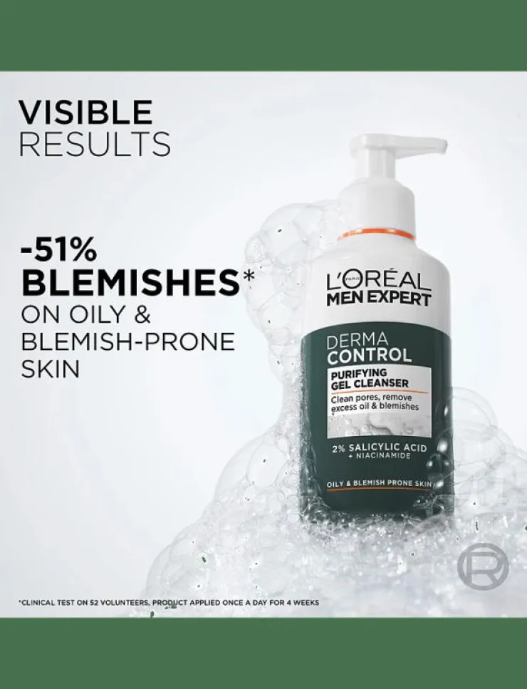 L'Oréal Paris Men Expert Derma Control 2-i-1 punktbehandling & ansiktsmask för oren hud 45 ml - Ansiktsvård| Skönhet|Skönhet