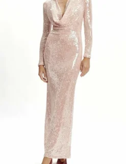 Kvinnor Bardot Klänningar|LOREL SEQUIN MESH MIDI DRESS - Midiklänningar